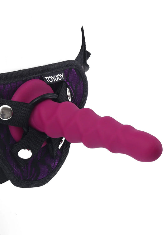 Beste vandaag nog: Harness Dong Ribbed Silicone 16 cm - bij Happytoys Sexshop: online sex shop for Feeling Happy & Easy 😊