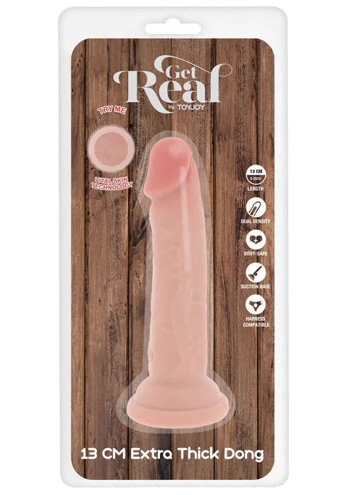 Deluxe Dual Density Thick Dong TPE 13 cm by ToyJoy - Happytoys Sexshop: online sex shop for Feeling Happy & Easy π - Discreet geleverd