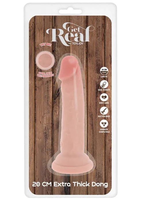Deluxe Dual Density Thick Dong TPE 20 cm by ToyJoy - Happytoys Sexshop: online sex shop for Feeling Happy & Easy π - Discreet geleverd