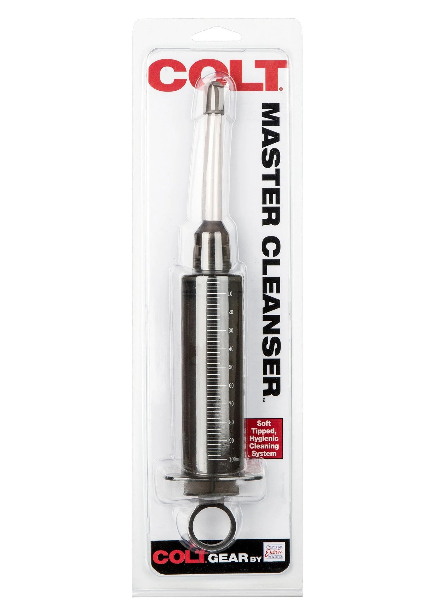 CalExotics COLT Master Cleanser blisterverpakking met verticale spuit en etiket