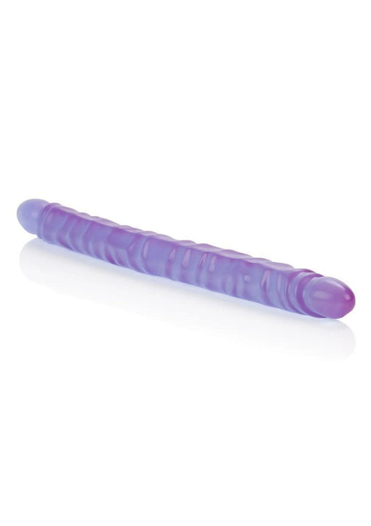 Paarse super-slim dildo met aderachtige nerven, afgeronde punt