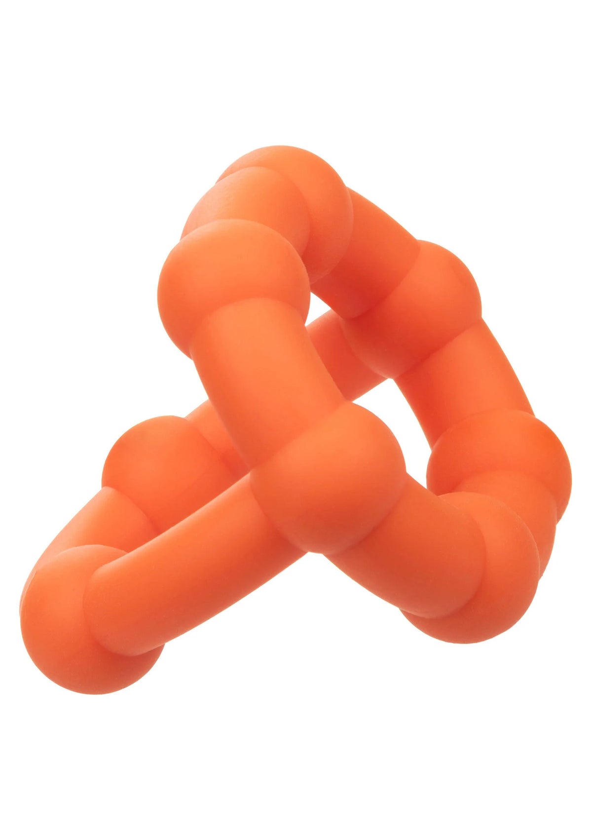 Oranje siliconen all-star ring vanuit schuine hoek met ronde knopen