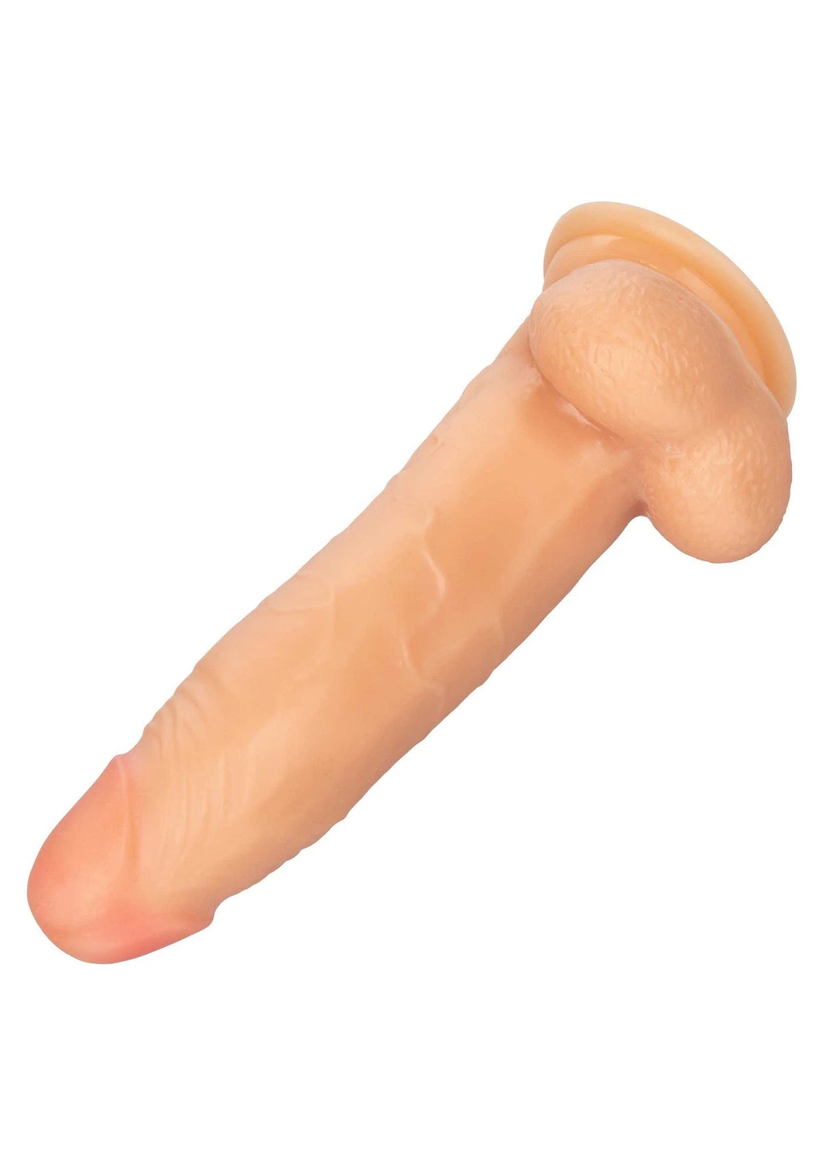 Seksspeeltje met afgeronde top en gebogen vorm, beige