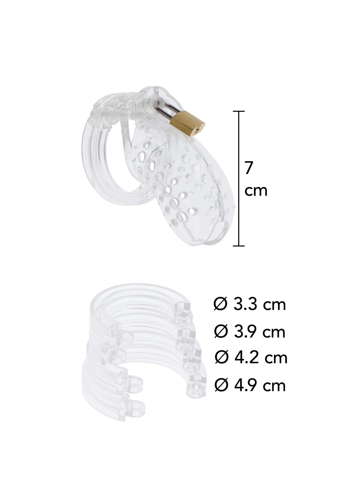Bestel: Chastity Cock Cage Acrylic - bij Happytoys: de erotische sex webshop | liever Happy dan Easy βββββ