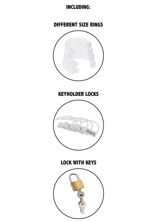 Bestel: Chastity Cock Cage Acrylic - bij Happytoys: de erotische sex webshop | liever Happy dan Easy ⭐⭐⭐⭐⭐