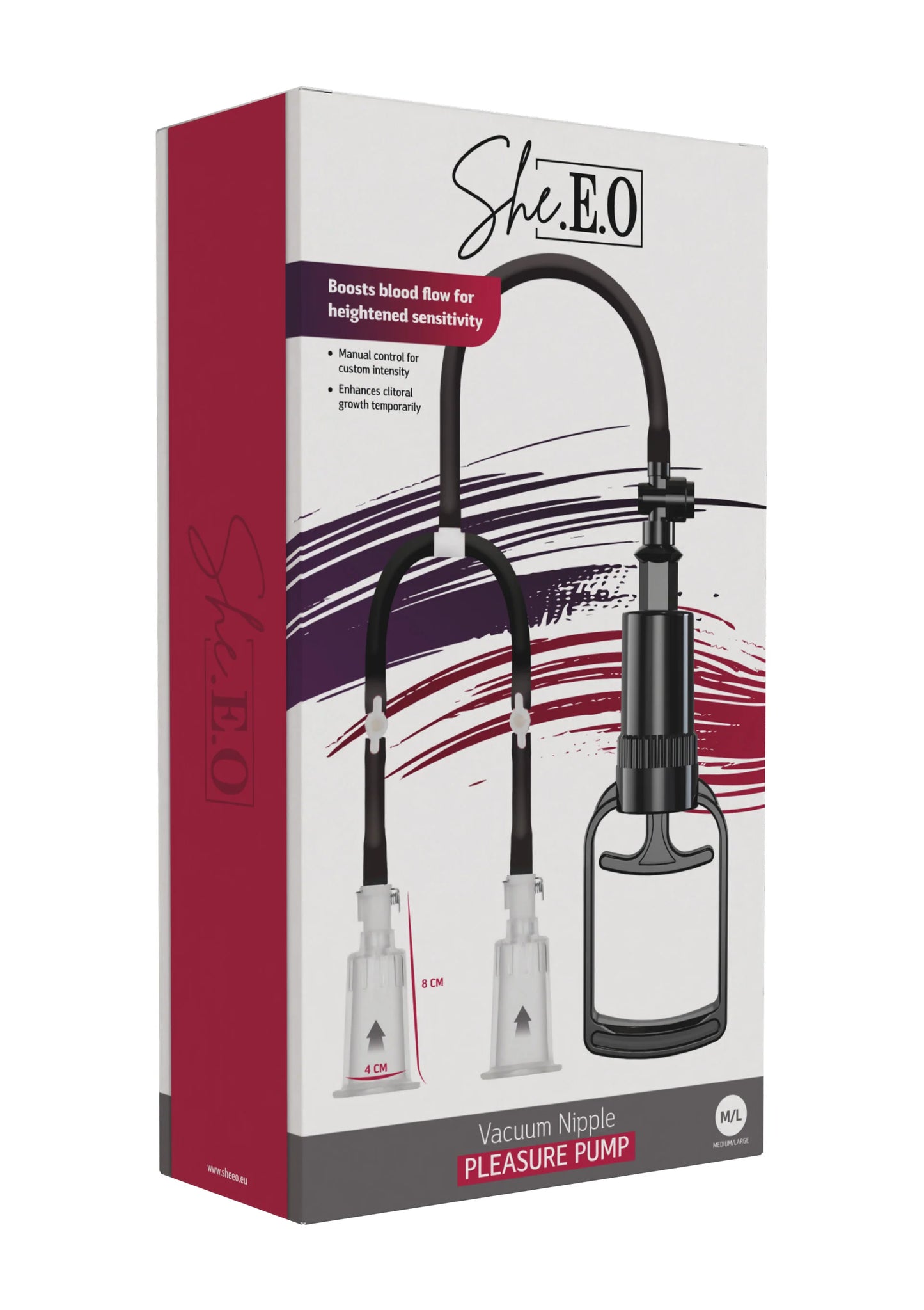 Beste vandaag nog: Vacuum Nipple Pleasure Pump M/L by She.E.O. - bij Happytoys Sexshop: online sex shop for Feeling Happy & Easy 😊