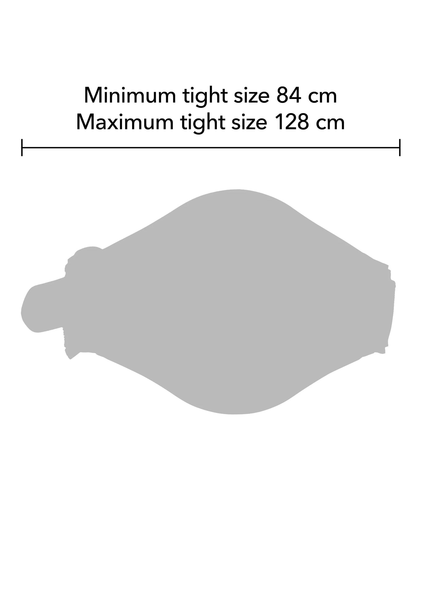 Maattabel voor dijomvang: 84–128 cm