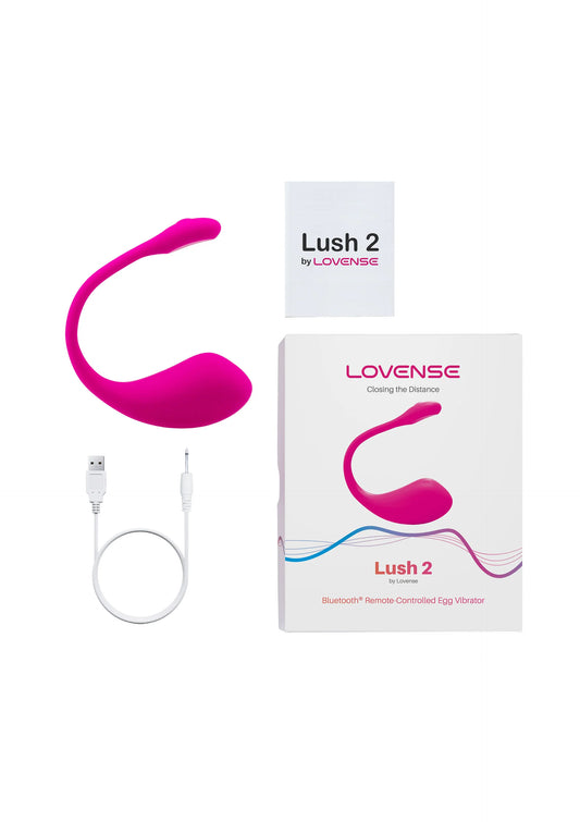 Roze gebogen eivibrator met doos en USB-kabel set (Lovesense)