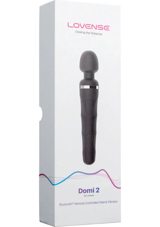 Verpakte zwarte Domi 2 vibrerende massagevibrator in doos