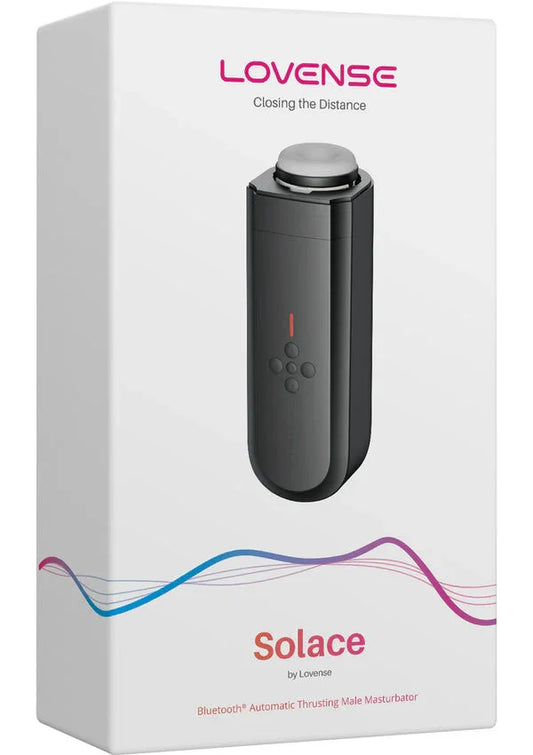 Lovense Solace productverpakking met apparaatafbeelding en merktekst