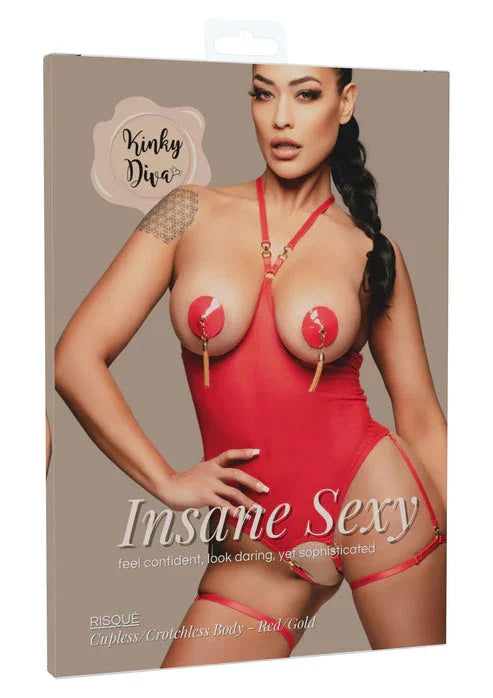 Beste vandaag nog: Risque Cupless & Crotchless Body by Kinky Diva - bij Happytoys Sexshop: online sex shop for Feeling Happy & Easy ๐