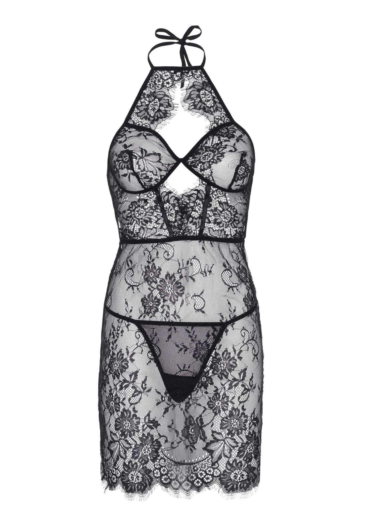 Beste vandaag nog: Dress with Scalloped Lace and String - bij Happytoys Sexshop: online sex shop for Feeling Happy & Easy π