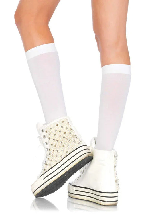Beste vandaag nog: Nylon Knee Highs by Leg Avenue - bij Happytoys