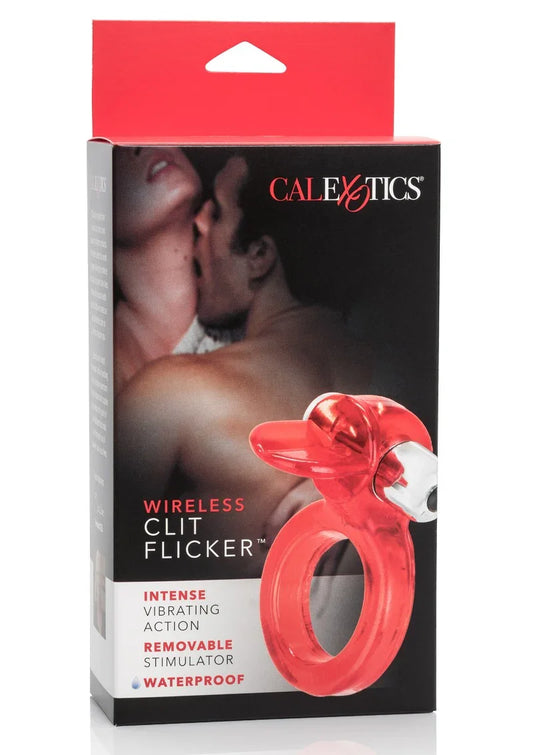 CalExotics Wireless Clit Flicker Cockring met clitoris stimulatie - Happytoys Sexshop: online sex shop for Feeling Happy & Easy 😊 - Discreet geleverd