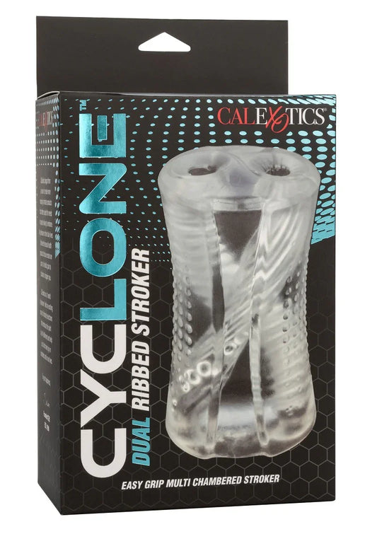 Cyclone Dual Ribbed Stroker Masturbator by CalExotics - Happytoys Sexshop: online sex shop for Feeling Happy & Easy 😊 - Discreet geleverd