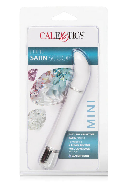 Lulu Satin Scoop designvibrator (white) by CalExotics - Happytoys Sexshop: online sex shop for Feeling Happy & Easy π - Discreet geleverd