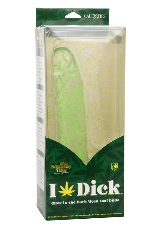 Naughty Bits I Leaf Dick Glow-In-The-Dark Weed Leaf Dildo by CalExotics - Happytoys Sexshop: online sex shop for Feeling Happy & Easy π - Discreet geleverd