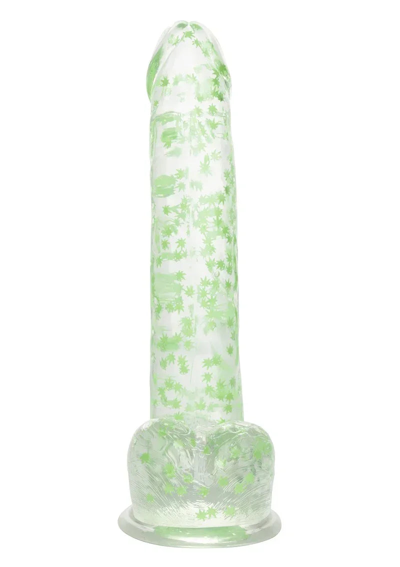 CalExoticsNaughtyBitsILeafDickGlow-In-The-DarkWeedLeafDildo8 @ Happytoys Sexshop: online sex shop for Feeling Happy & Easy ๐ the erotic store owned by a woman