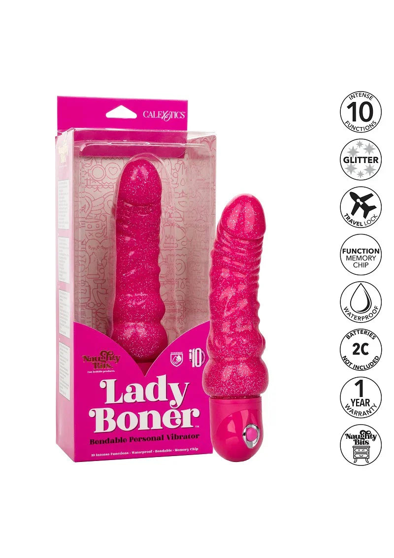 β CalExotics Naughty Bits Lady Boner Buigzame persoonlijke vibrator - Happytoys Sexshop: online sex shop for Feeling Happy & Easy π - Discreet geleverd