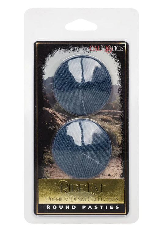 Ride 'em Premium Denim Collection Round Pasties by CalExotics - Happytoys Sexshop: online sex shop for Feeling Happy & Easy π - Discreet geleverd