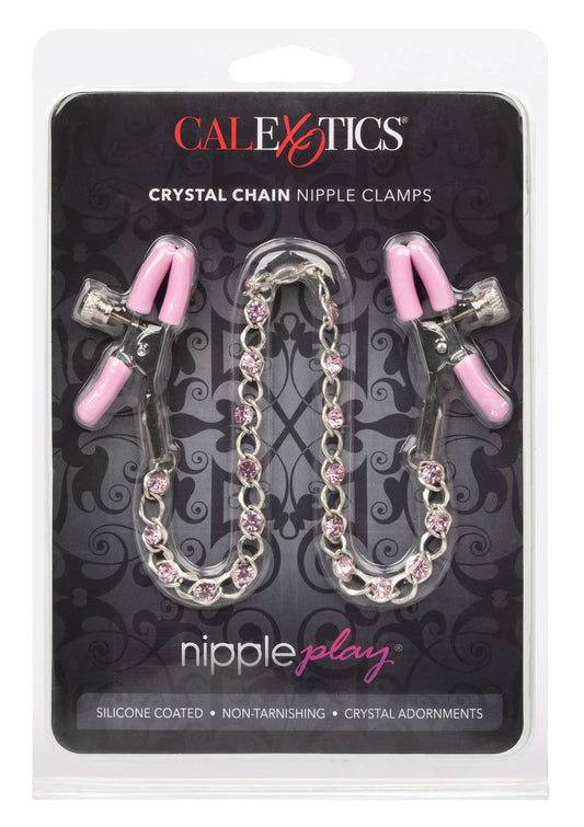 Crystal Chain Nipple Clamps by CalExotics - Happytoys Sexshop: online sex shop for Feeling Happy & Easy 😊 - Discreet geleverd