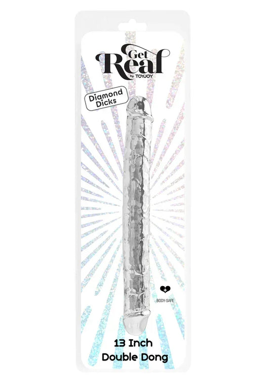Get Real Clear Double Dong 13' by ToyJoy - Happytoys Sexshop: online sex shop for Feeling Happy & Easy 😊 - Discreet geleverd