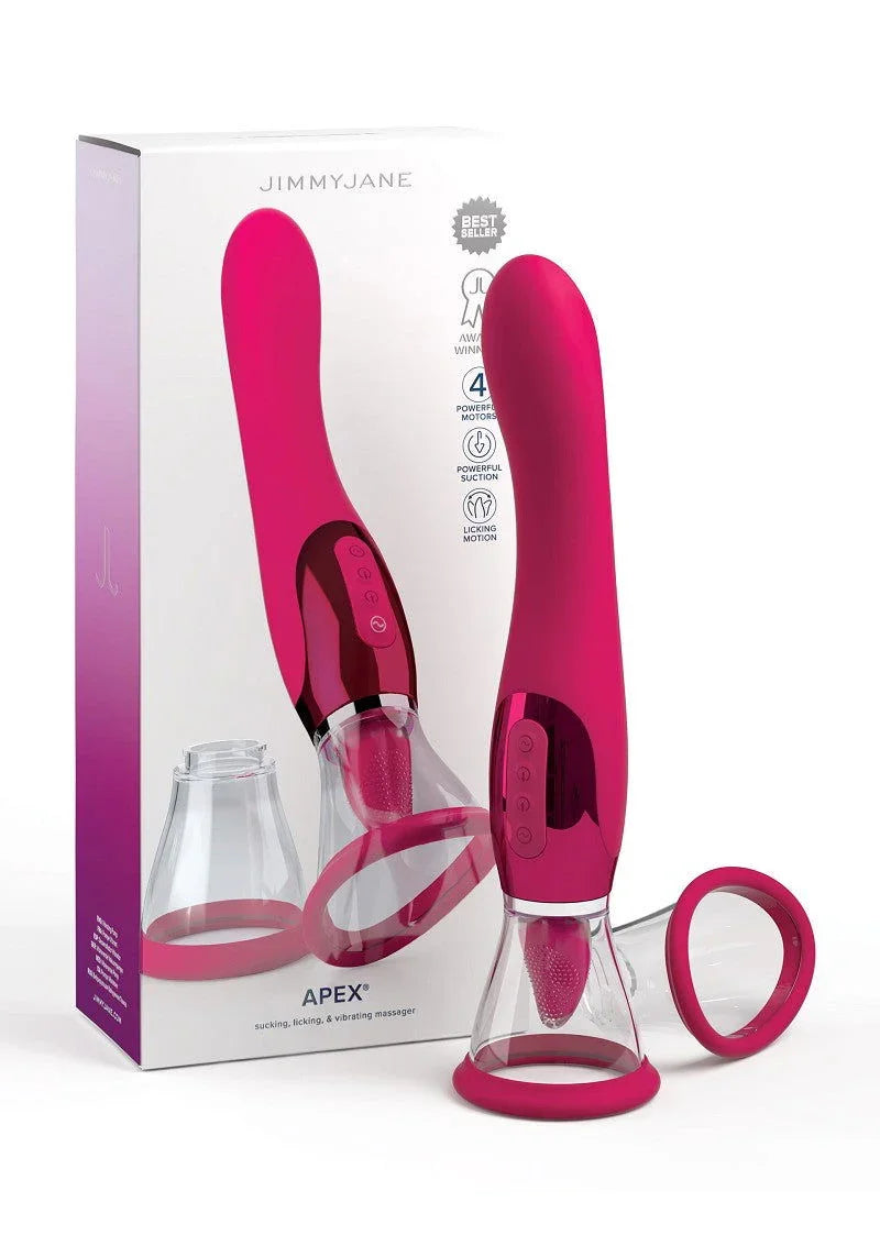 Jimmy Jane Apex VIbrator met tong - Happytoys Sexshop: online sex shop for Feeling Happy & Easy 😊 - Discreet geleverd