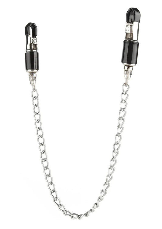 Barrel Tit Clamps With Chain by Mr. Steel - Happytoys Sexshop: online sex shop for Feeling Happy & Easy π - Discreet geleverd