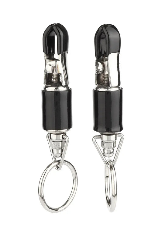 β Mr. Steel Barrel Tit Clamps With Ring - Happytoys Sexshop: online sex shop for Feeling Happy & Easy π - Discreet geleverd