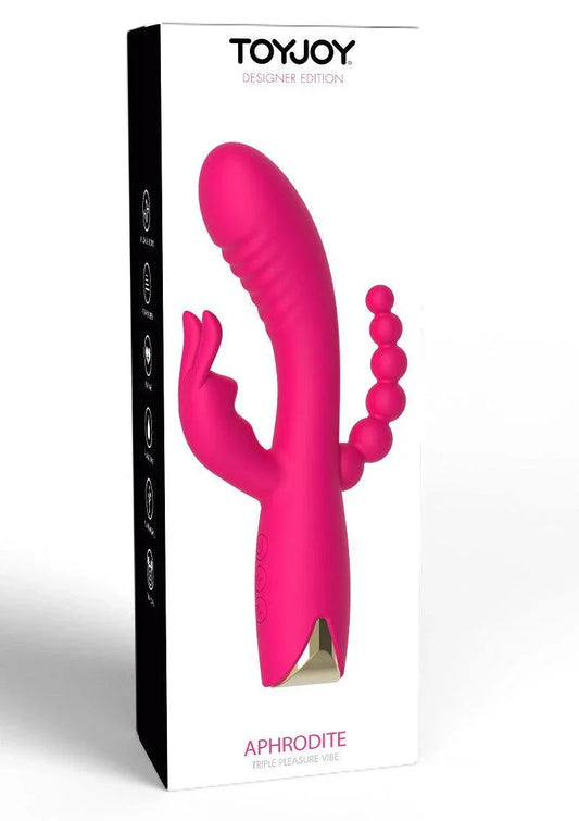 ToyJoy Designer Edition Aphrodite Triple Vibrator - Happytoys Sexshop: online sex shop for Feeling Happy & Easy 😊 - Discreet geleverd