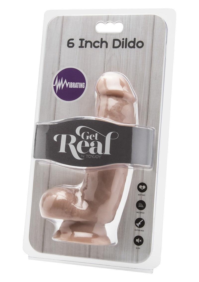 Get Real Dildo 6' with Balls Vibrator by ToyJoy - Happytoys Sexshop: online sex shop for Feeling Happy & Easy 😊 - Discreet geleverd