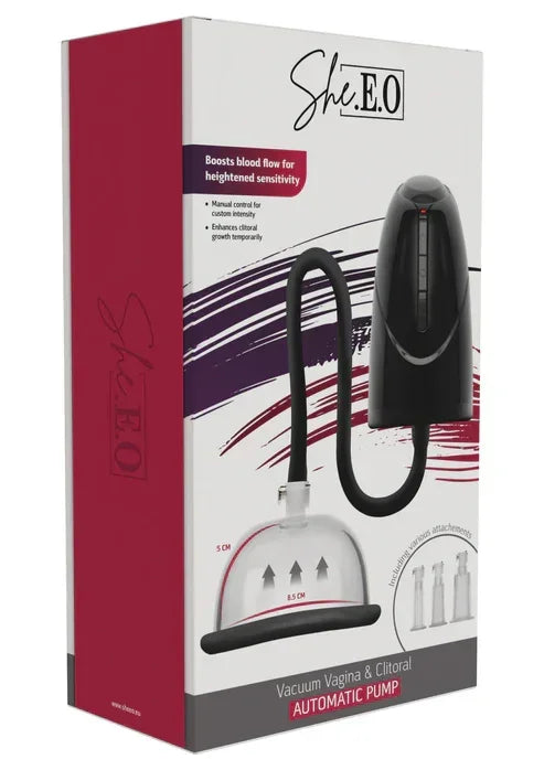 Vacuum Vagina & Clitoral Automatic Pump @ She.E.O. - Happytoys Sexshop: online sex shop for Feeling Happy & Easy π - Discreet geleverd