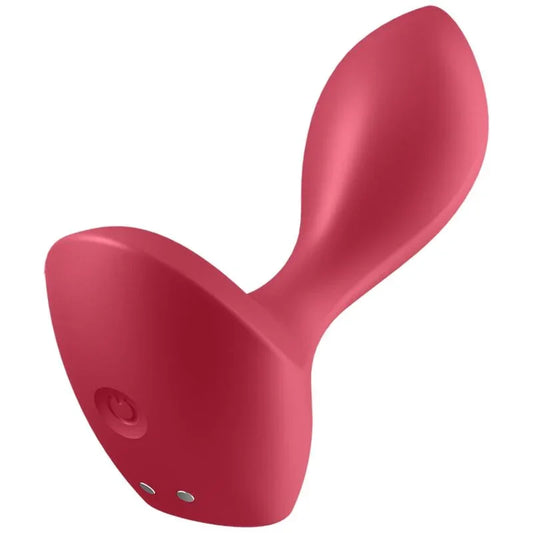 SATISFYER - BACKDOOR LOVER VIBRATING PLUG RED - Happytoys Sexshop: online sex shop for Feeling Happy & Easy 😊 - Discreet geleverd