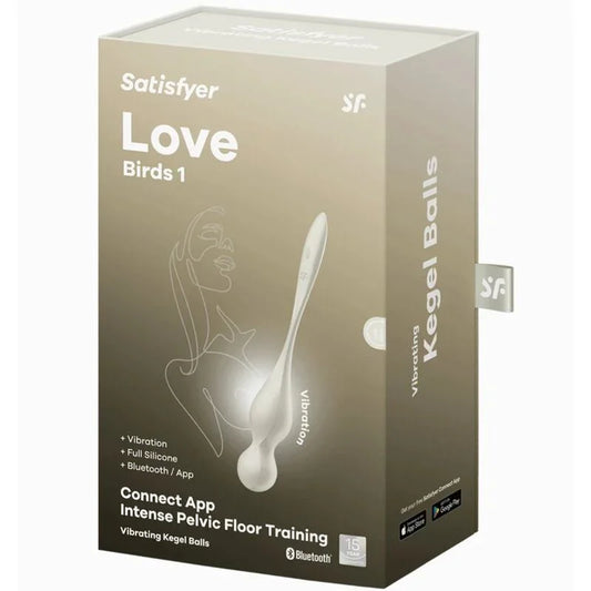 SATISFYER - LOVE BIRDS VIBRATING KEGEL BALLS WHITE - Happytoys Sexshop: online sex shop for Feeling Happy & Easy π - Discreet geleverd