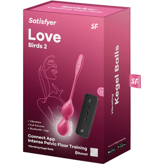 SATISFYER - LOVE BIRDS 2 VIBRATING KEGEL BALLS + FREE APP - Happytoys Sexshop: online sex shop for Feeling Happy & Easy π - Discreet geleverd