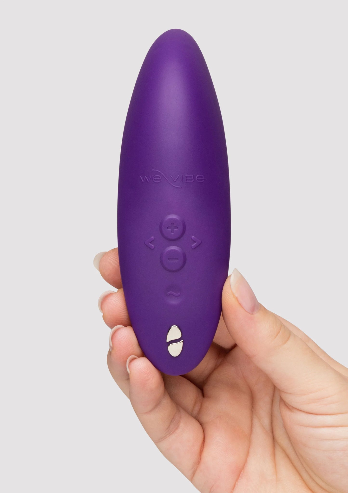 WeVibe Melt 2 airpressure vibrator paars, onderkant met knoppen