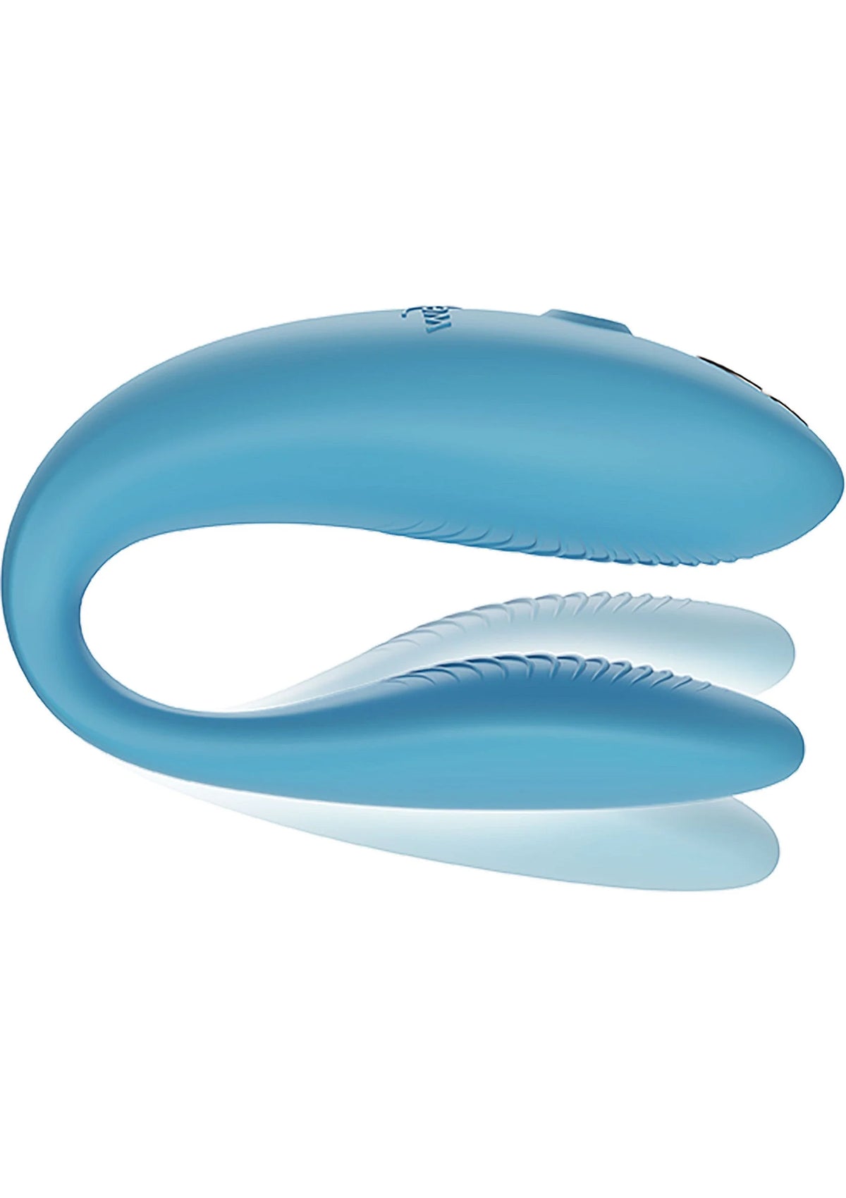 Marineblauwe sync-vibrator met U-vorm en afgeronde uiteinden