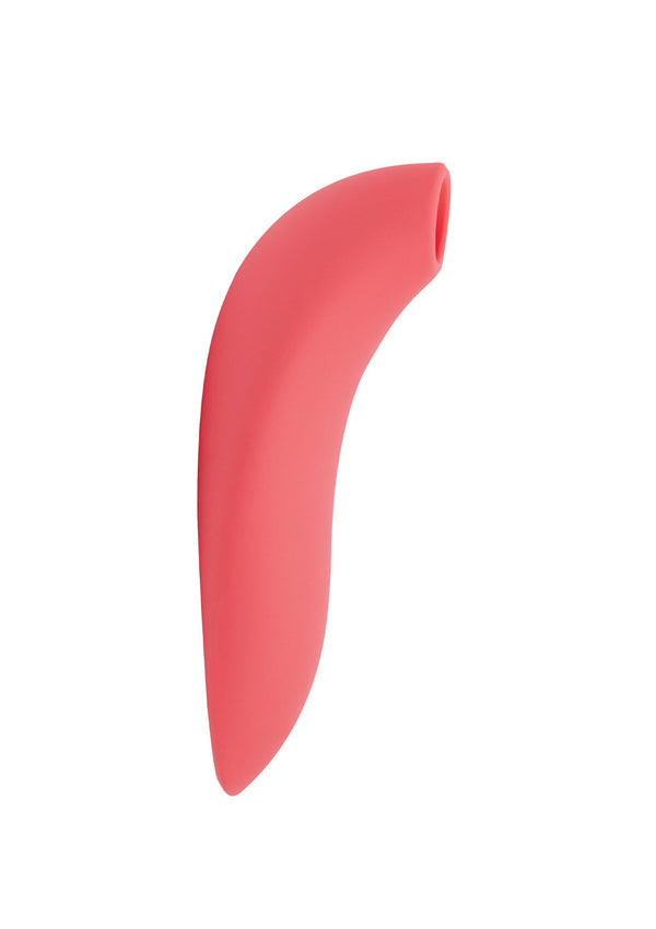 Roze gebogen vibrator met glad, afgerond profiel