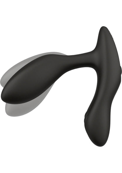 Vector + seksspeeltje van We-Vibe, zwarte plug met brede schijf