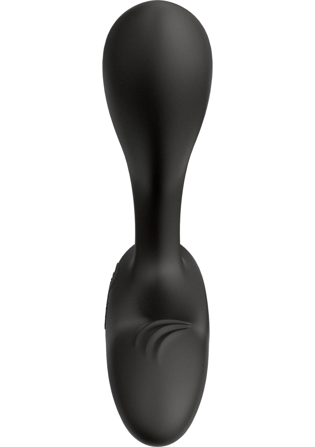 We-Vibe Vector + vibrerende plug in matzwart, met brede afgeronde punt en basis.