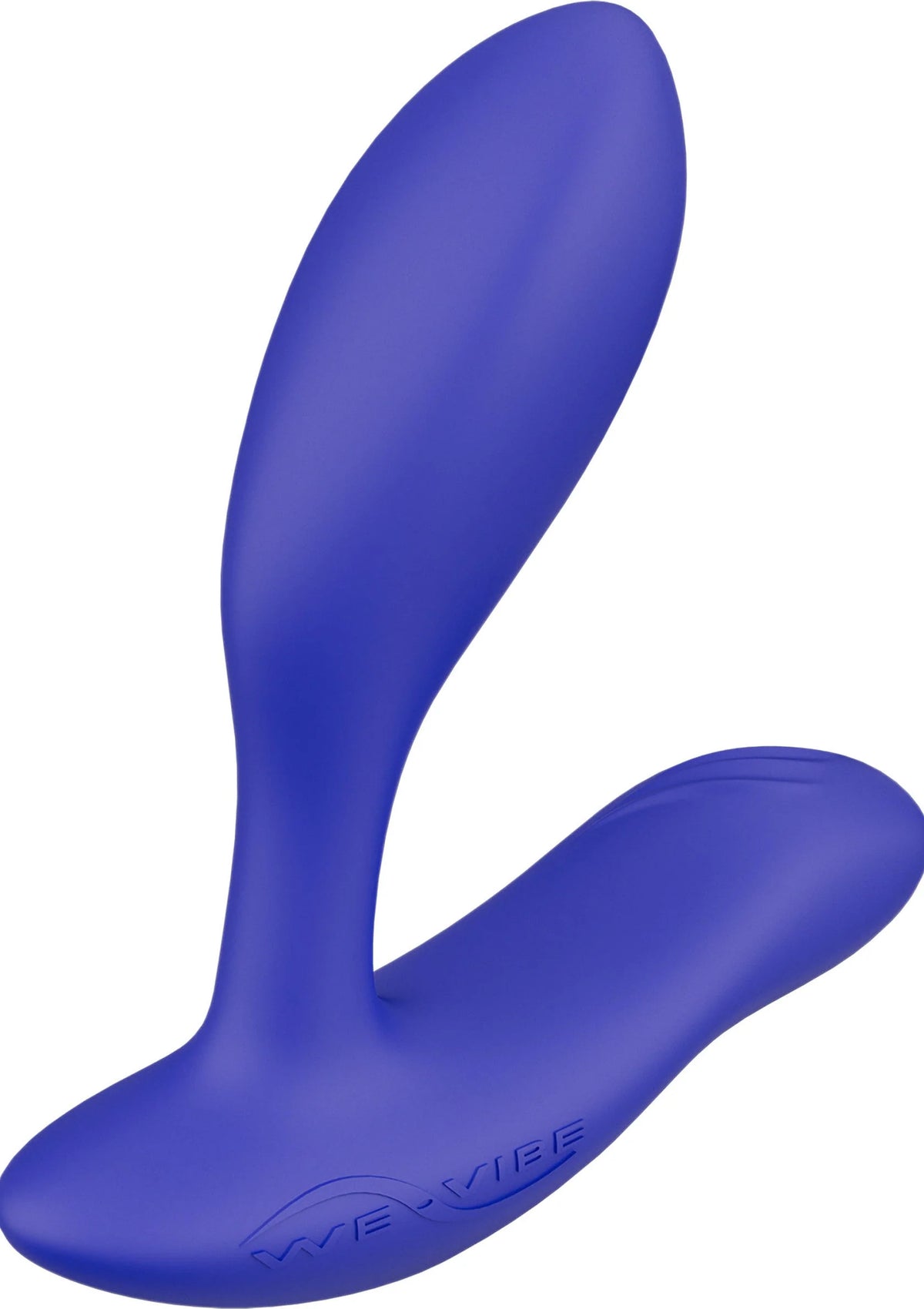 Vector + seksspeeltje van We-Vibe, marineblauwe gebogen vorm