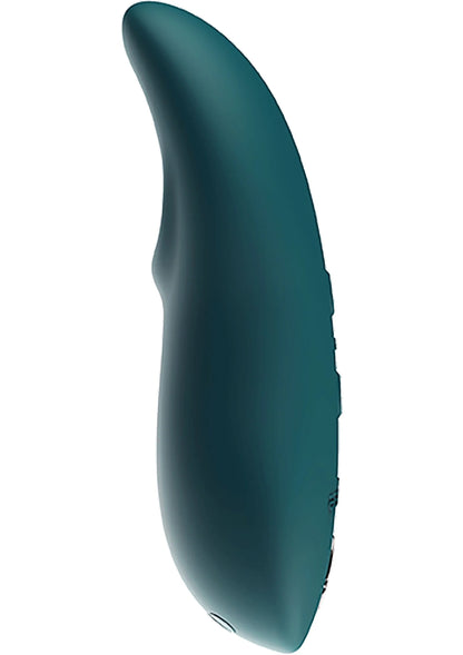 We-Vibe Touch X-seksvibrator, donkergroene zijkant met profiel voor grip