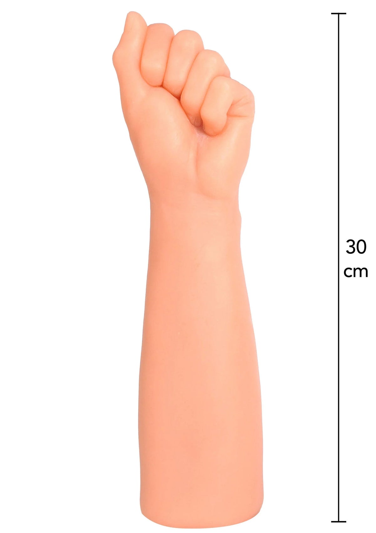 Huidkleurig handvormig seksspeeltje (vuist), 30 cm lang