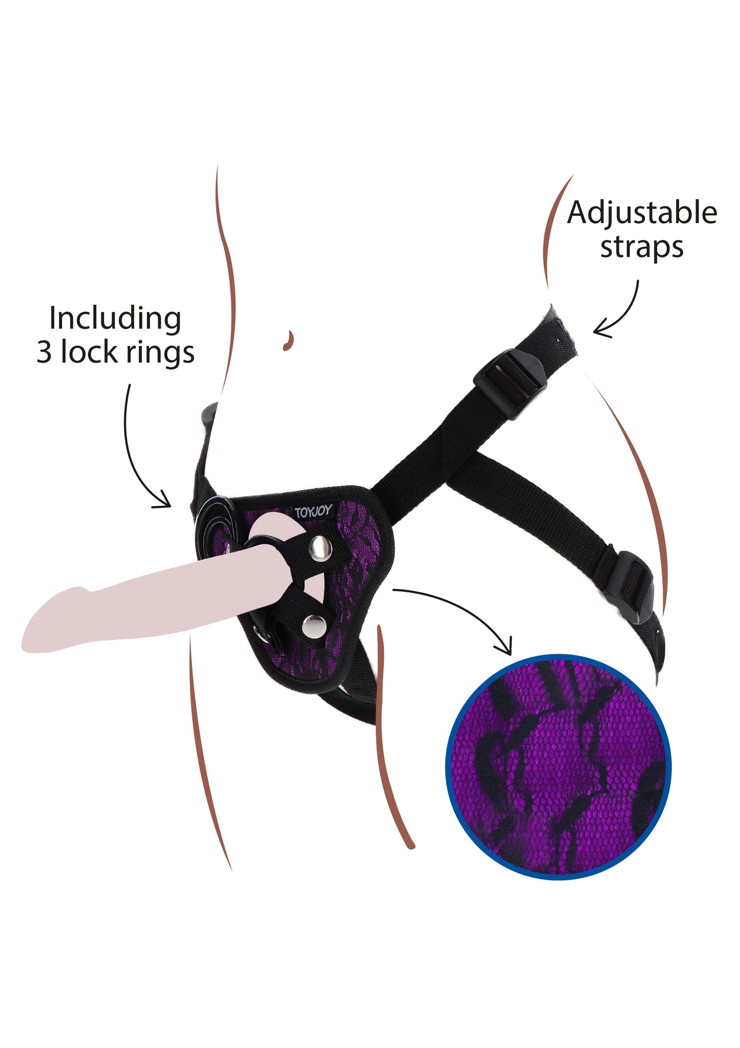 Beste vandaag nog: Strap - On Lace Harness - bij Happytoys Sexshop: online sex shop for Feeling Happy & Easy 😊