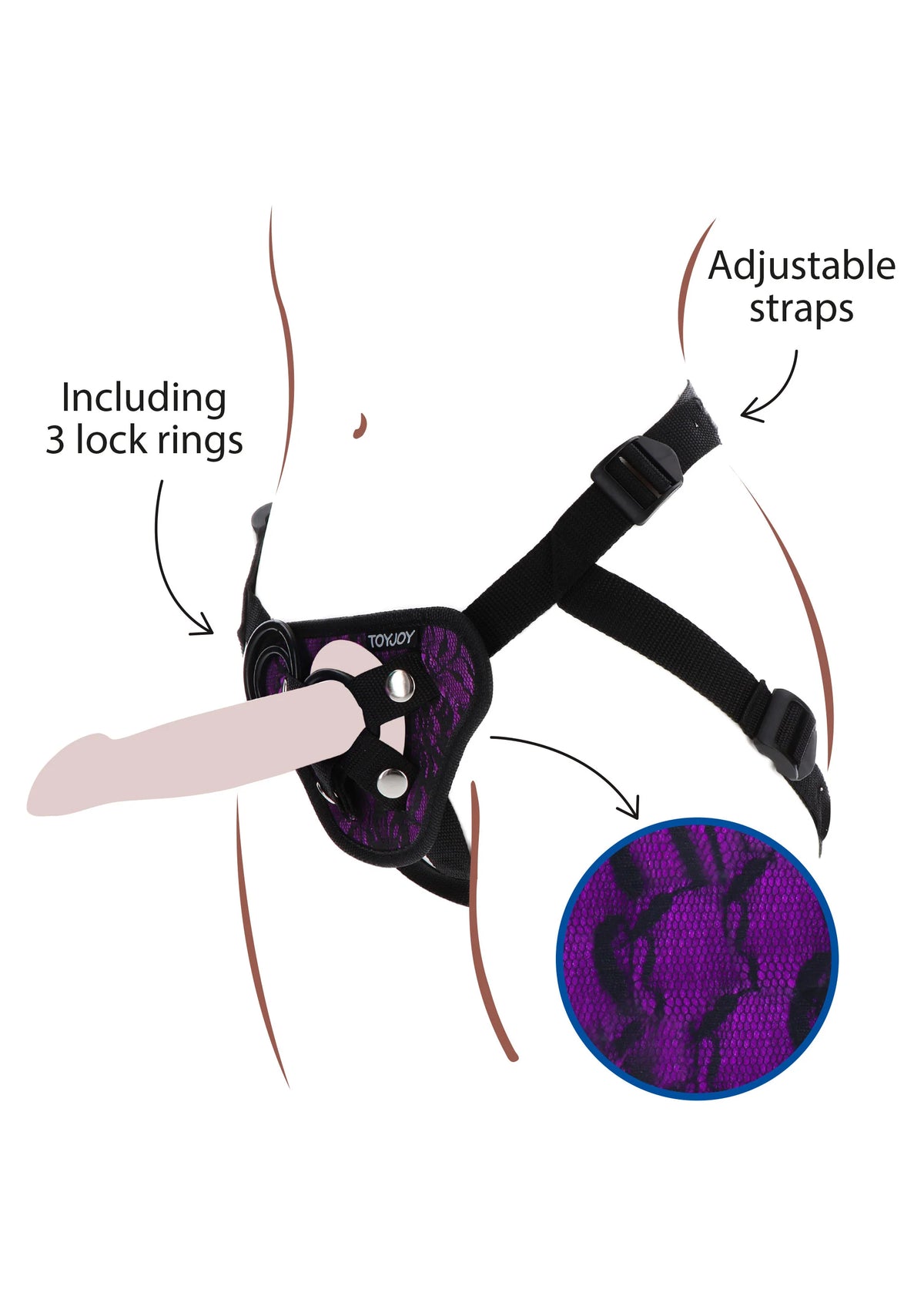 Beste vandaag nog: Strap - On Lace Harness - bij Happytoys Sexshop: online sex shop for Feeling Happy & Easy 😊