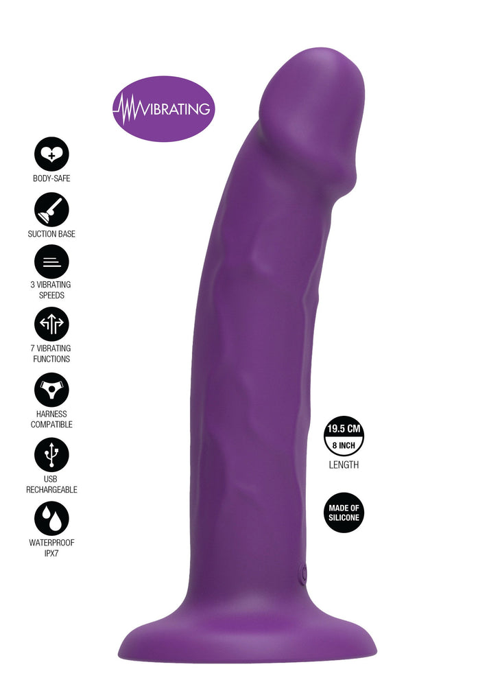 Beste vandaag nog: Harness Dong Vibrating Silicone 19.5 cm by ToyJoy Get Real - bij Happytoys Sexshop: online sex shop for Feeling Happy & Easy 😊