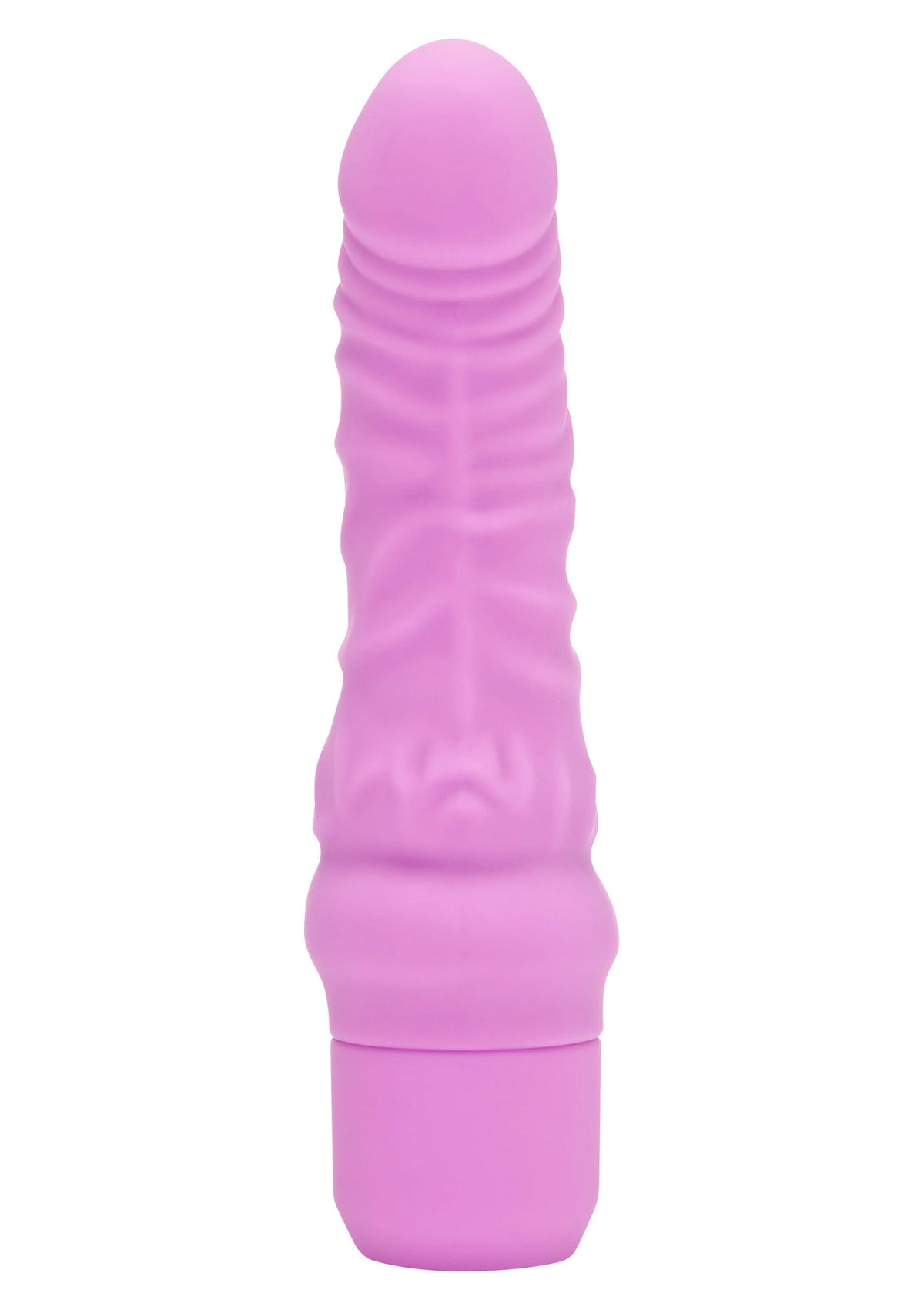 Mini G-spot vibrator, roze siliconen, afgeronde toppen en ribbels
