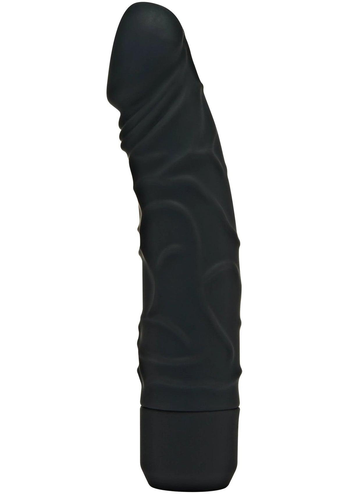 ToyJoy vibrator, zwarte gladde schacht met brede top en ronde basis