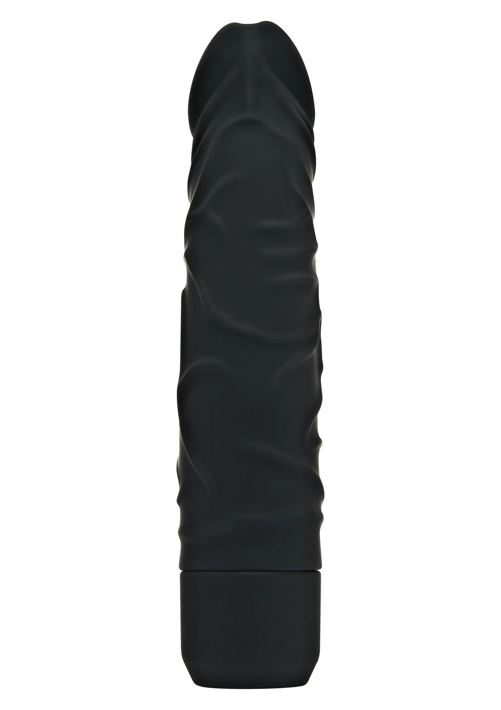 ToyJoy vibrator, zwart met reliëf en brede platte basis