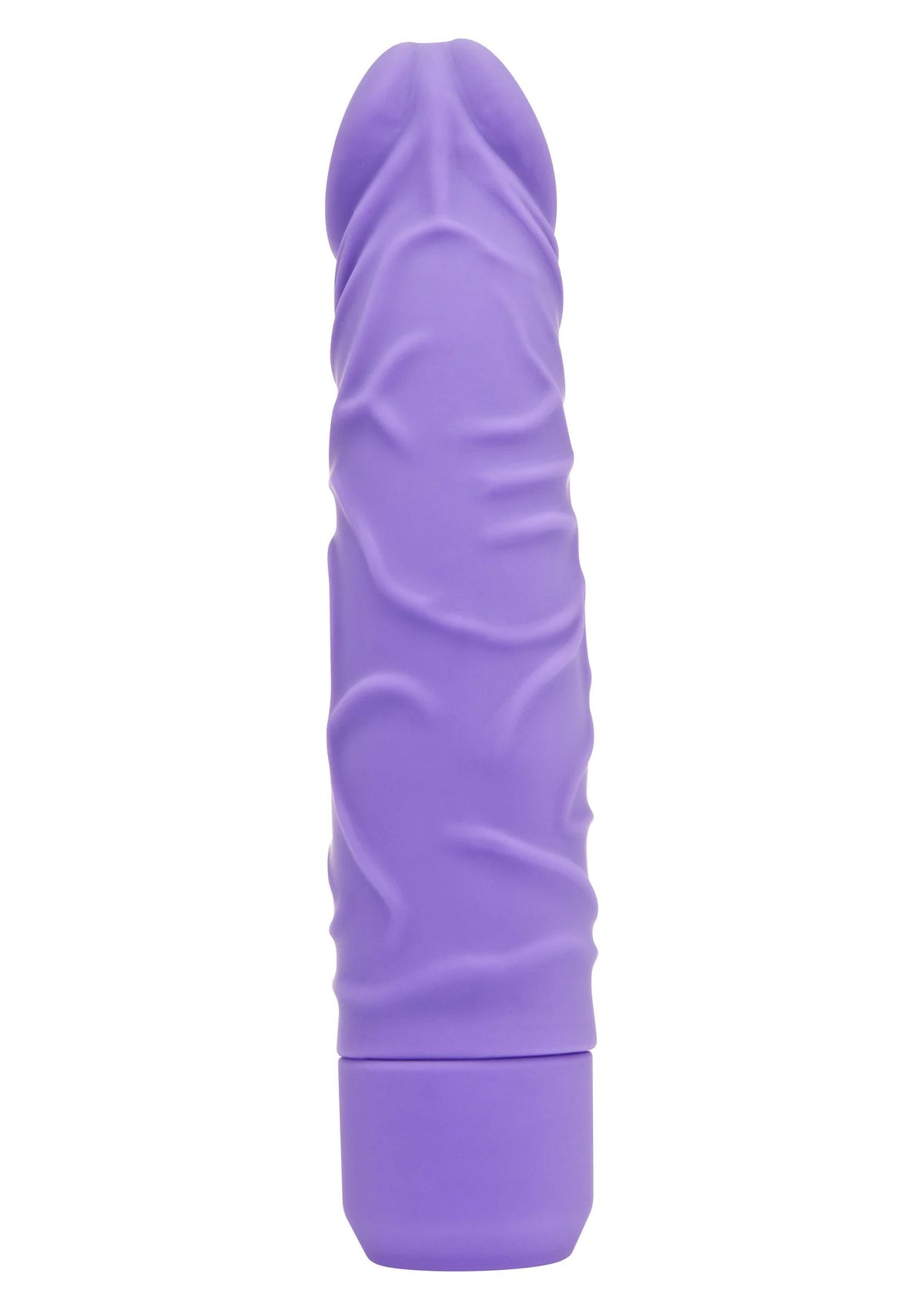 ToyJoy vibrator, paars met voelbare reliëflijnen en brede platte basis